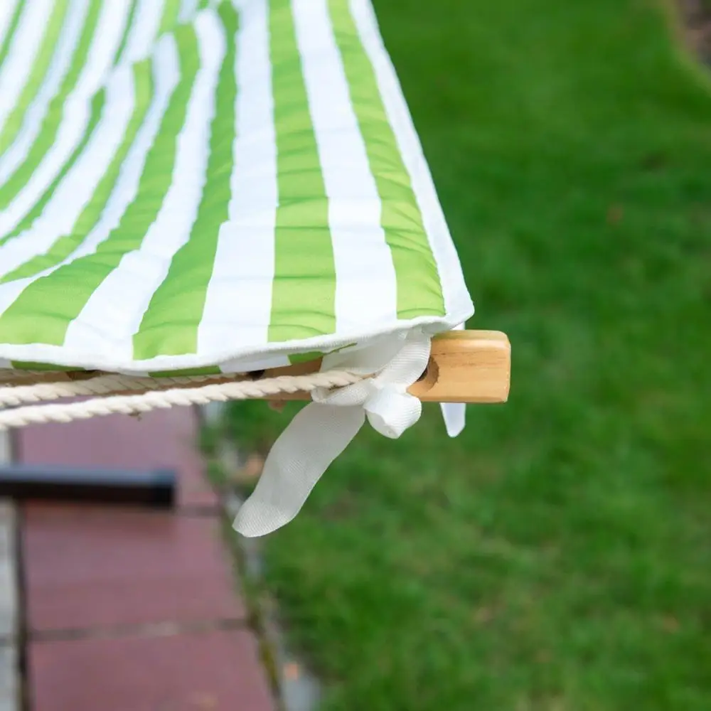 Danlong 12 Feet outdoor two person rope hammock with polyester pad for patio