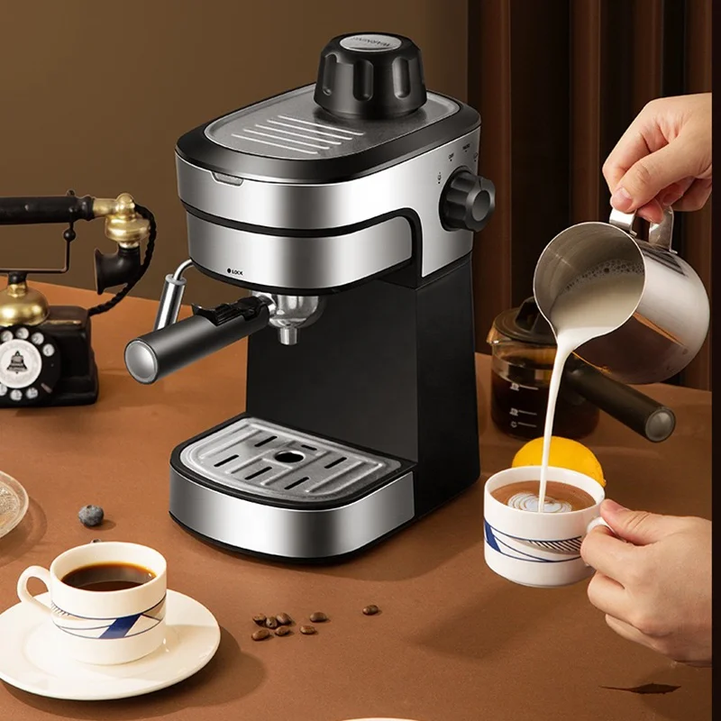 Semi-Automatic Coffee Maker Machine 240ML Espresso Machine 5 Bar Cappuccino Latte Frothing Coffee Maker