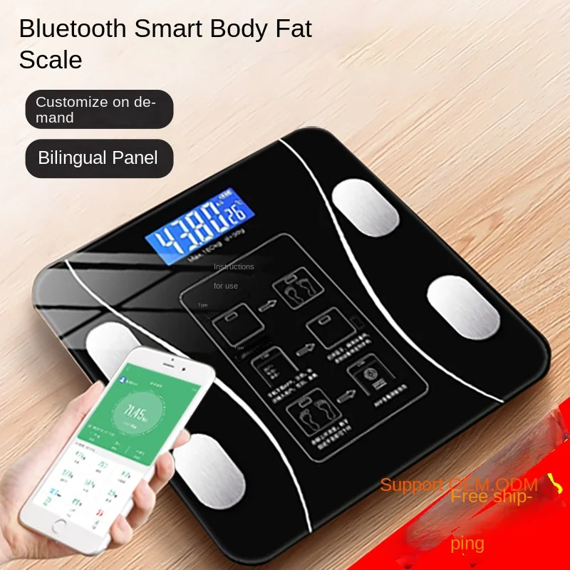 Smart Wireless APP Body Scales Fat Measure Bathroom Body Weighing Scales Hotel Home Use Electronic Scales