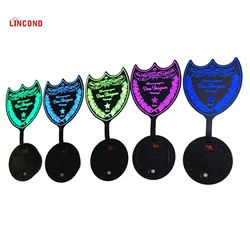 OEM EL label luminous bottle sticker waterproof light up wine Champagne bottle led Label flashing label