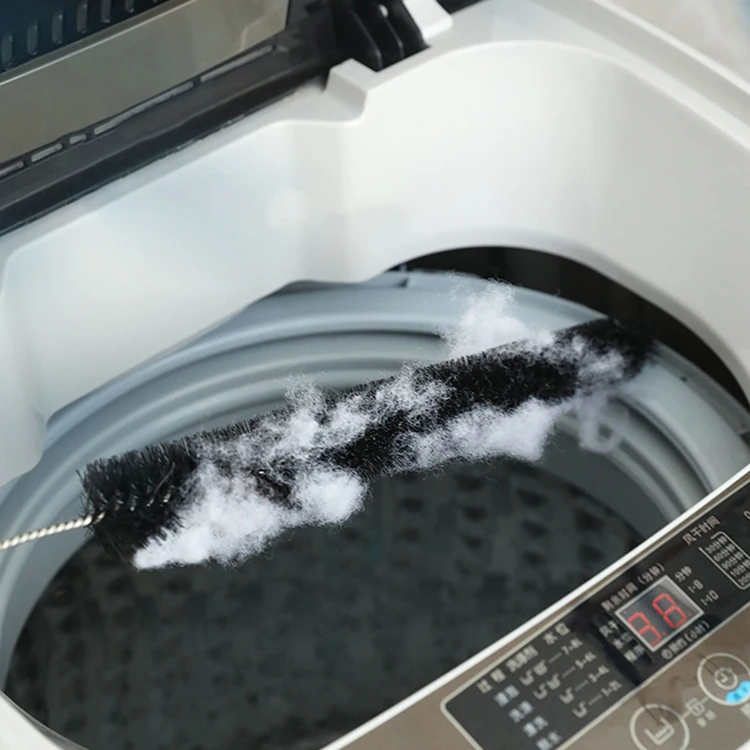 Hot sale dredging brush bathroom hair sewer 70cm long wooden handle washing machine radiator cleaning brush