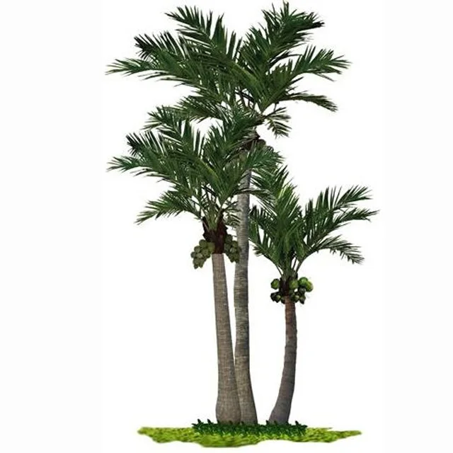 Outdoor beach decor green leaves mini plant artificial coconut palm tree