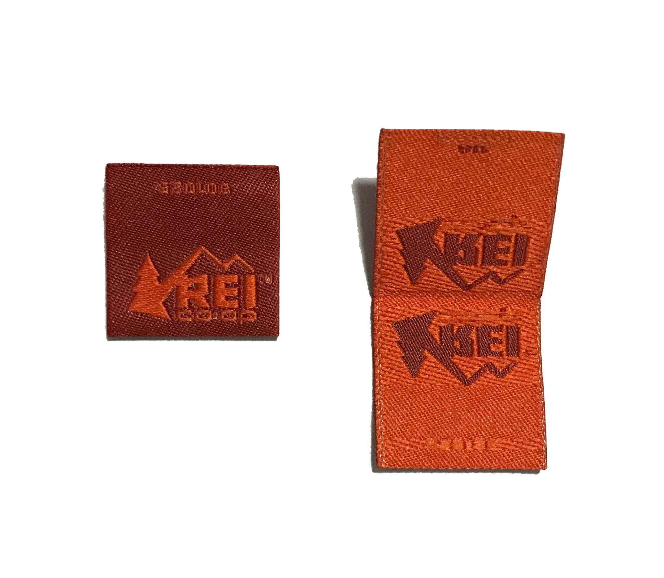 Customized woven label silk collar print garment care label cotton clothing tag knit patch label