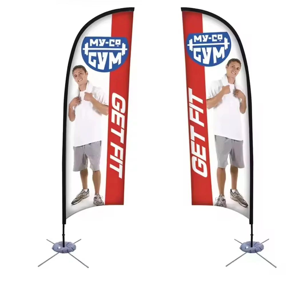 Knife Flying Banner Water-Resistant Weatherproof Tarpaulin Bow Sailing Flag for Booth