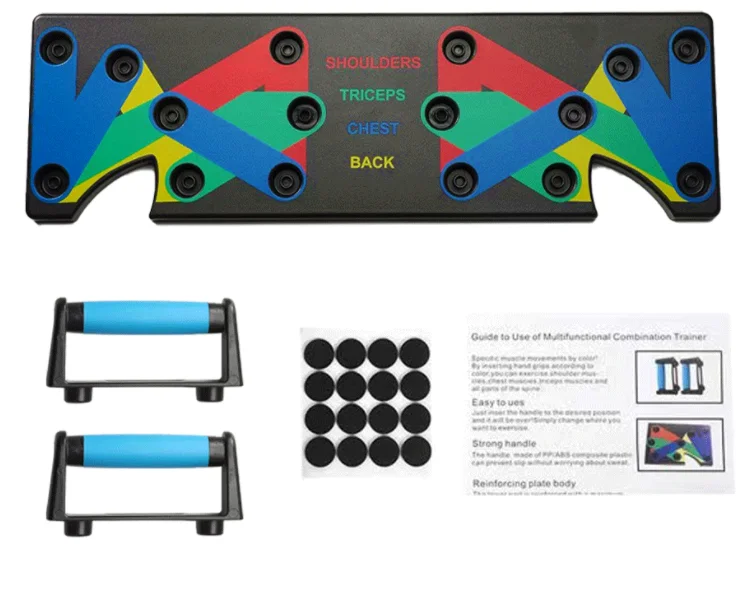 9 In 1 Multi-Position Home Practice Chest Muscle With Arm Muscle Exercise And Push Up Rack Board 9 System