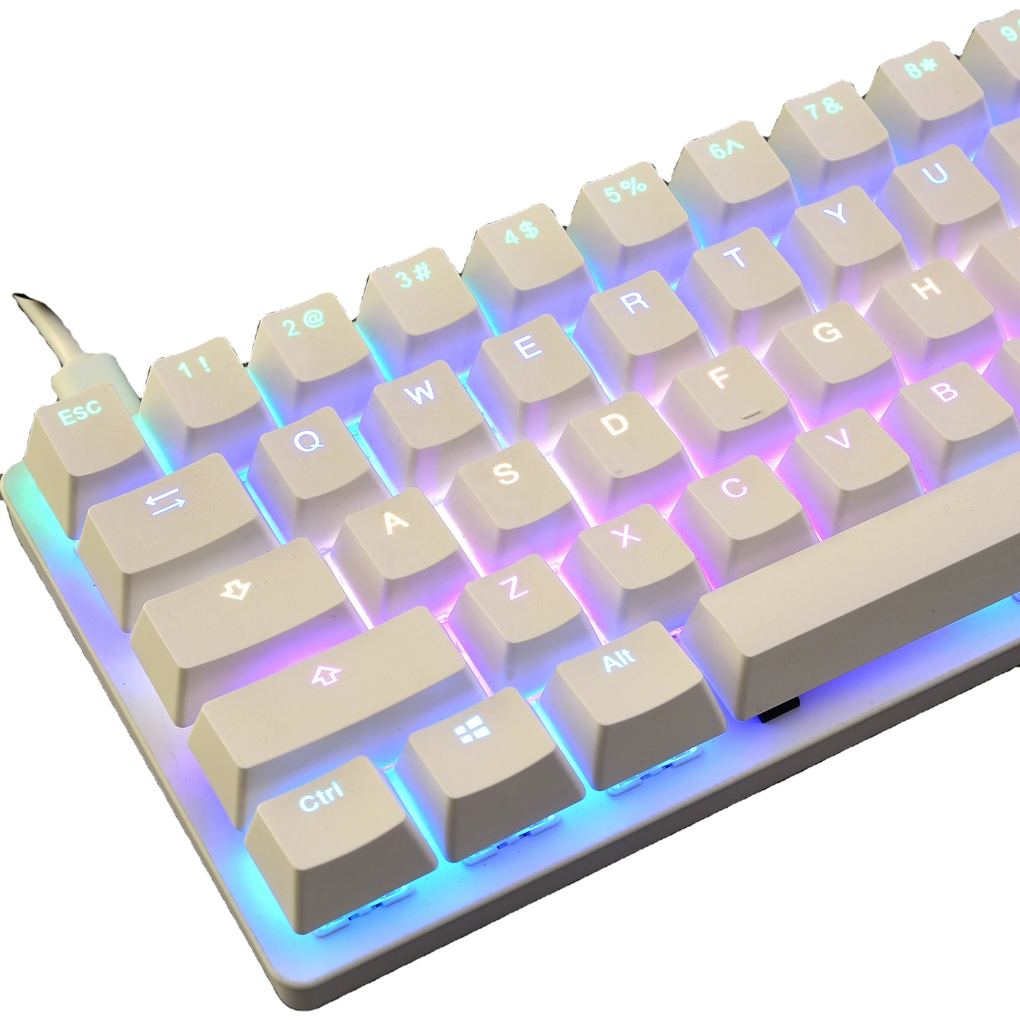 MK22 Factory support wholesale pbt keycaps 60% ergonomic gaming  mechanical switch61 keys mechanical keyboard