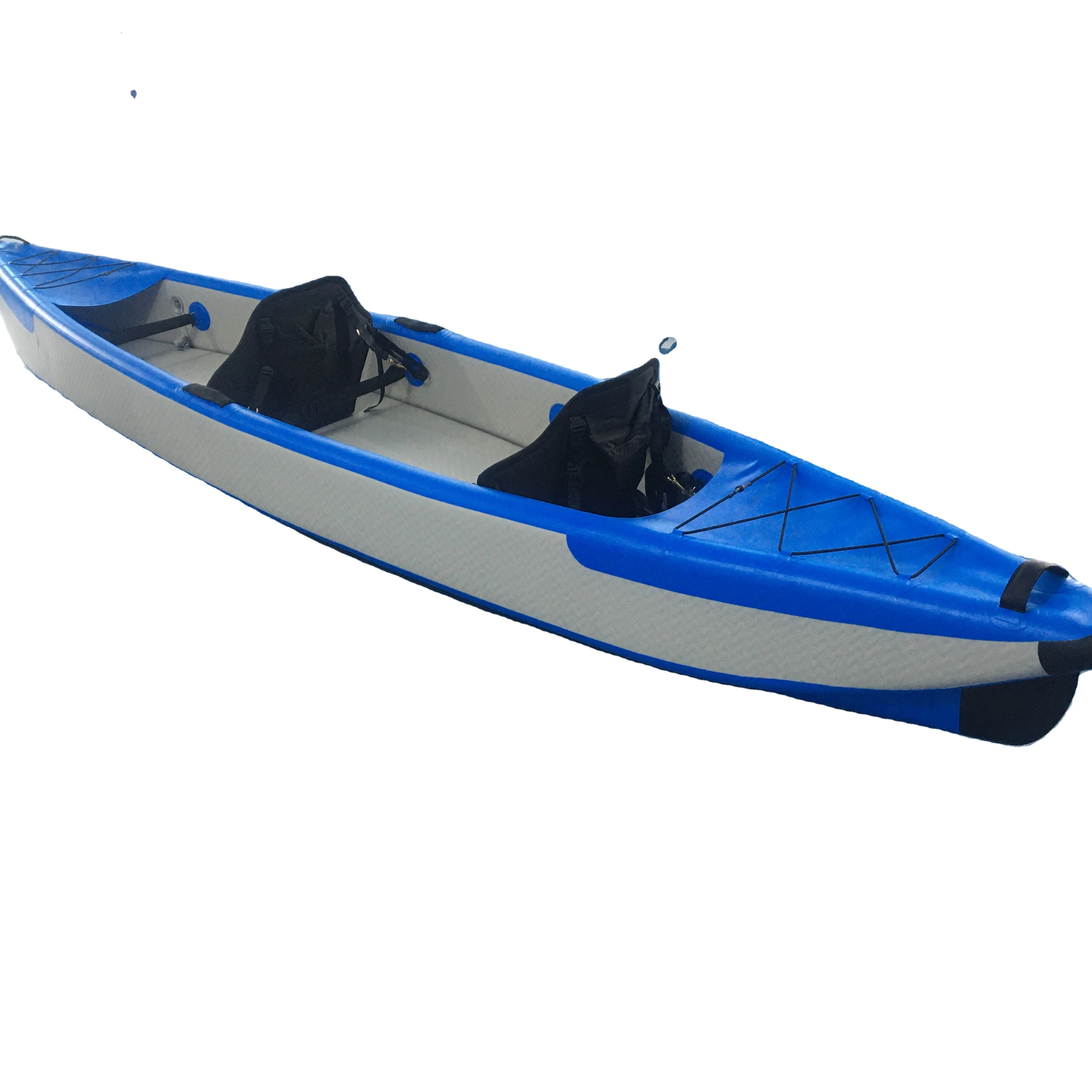 Single or double person high pressure all drop stitch Inflatable kayak 2 person fishing canoe fishing boat