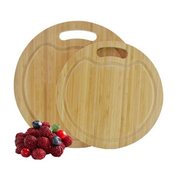 Wooden round cutting board bamboo round cutting board