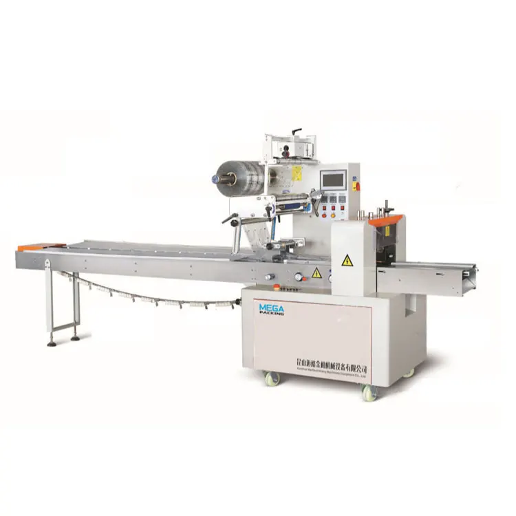 Full servo horizontal automatic pouch bread biscuit food packing machine food pillow packaging machine