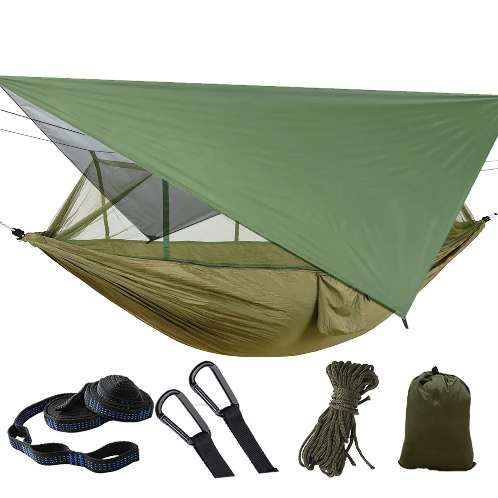Outdoor Windproof Sunscreen Camping Lightweight Rainfly Hammock Canopy Set