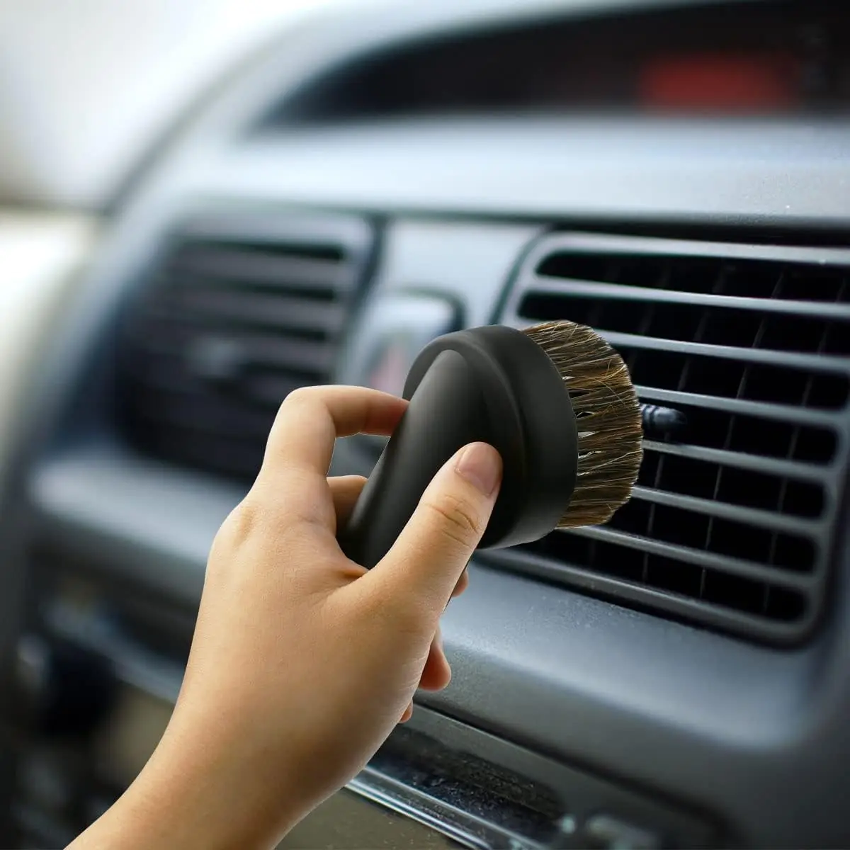 Black Round Dust Brush 1.25' Vacuum Hose 25mm Horse Hair for Most Vacuum Cleaners Accessories