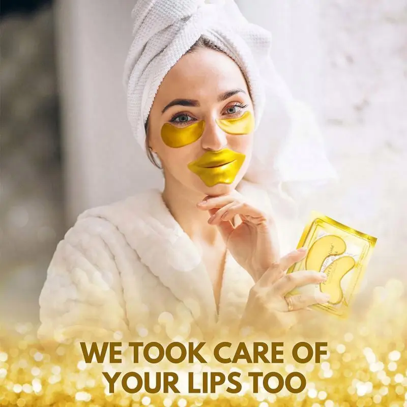 gold eye mask for dark circle new products Upgraded OEM ODM natural smooth face gelatinous brightening patch gold eye mask