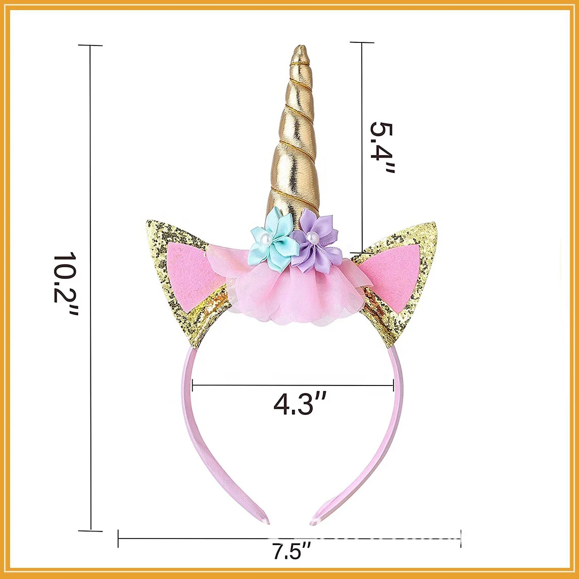 Unicorn Cake Topper With Eyelashes And Unicorn Headband Unicorn Party Supplies For Birthday Party, Baby Shower And Wedding Party