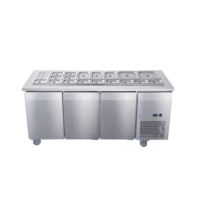 Commercial Prep Table Display Salad Bar Counter Sandwich Pizza Refrigerator