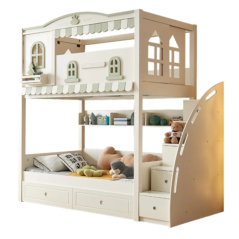 Best Sell School Bunk Bed Child Bed For Kids Bedroom Set Space Saving Home Bedroom Furniture Kids Wooden Bunk Bed