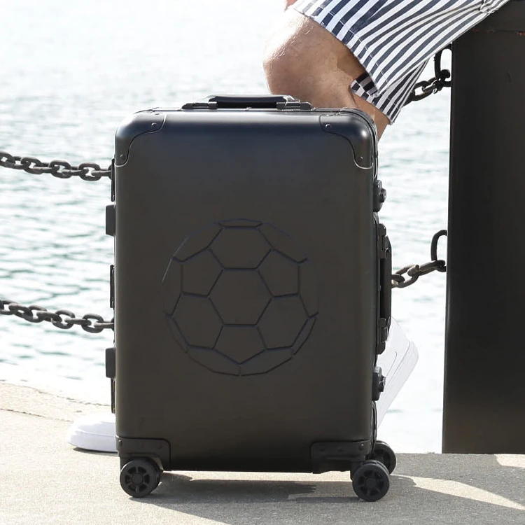 20 Inch Password Lock Scooter Aluminum Suitcase With Wheels Rolling Luggage Travel Trolley Case