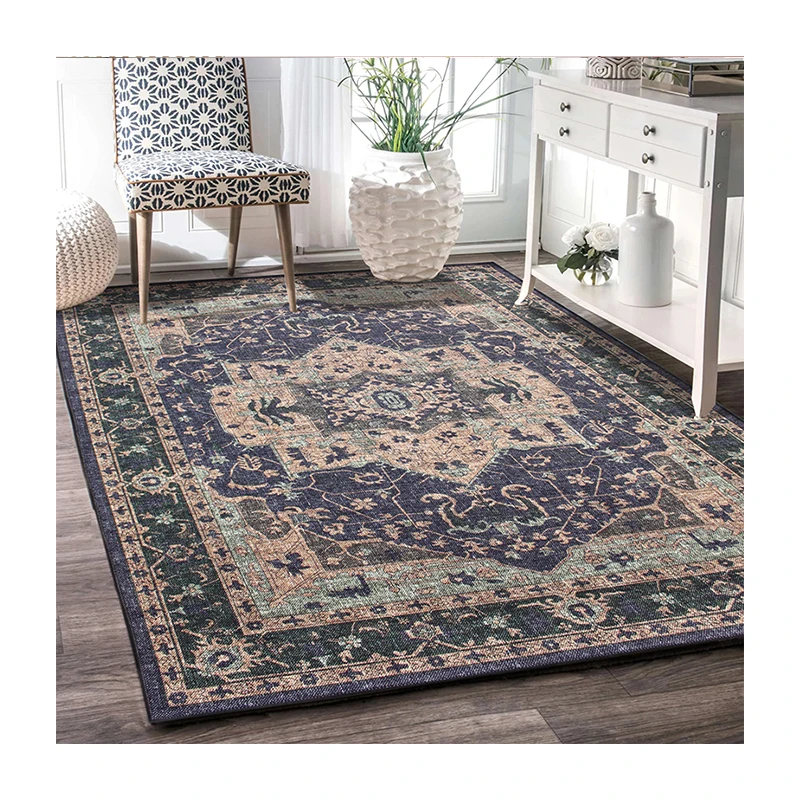 Полиэстер моющийся нескользящий войлок с подкладкой в горошек мягкий персидский ковер Традиционный Ковер из полиэстера 3d принтом для