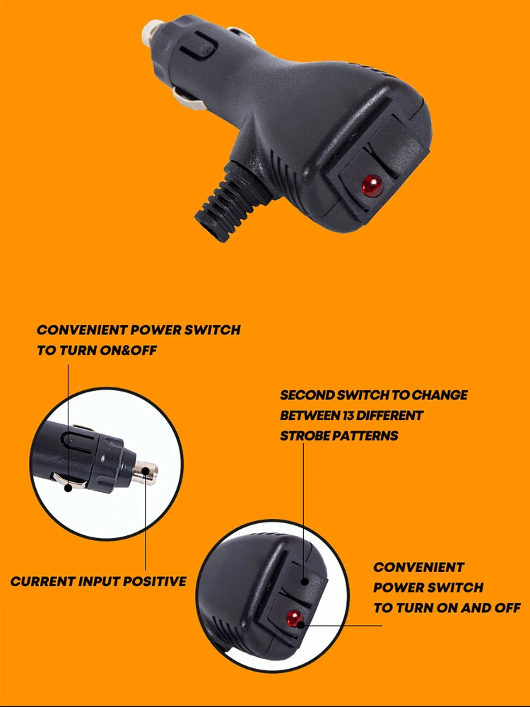 12V 24V Amber 18 LEDs Warning Safety Flashing Rotating Beacon Lights for Vehicle Forklift Truck Tractor car bus