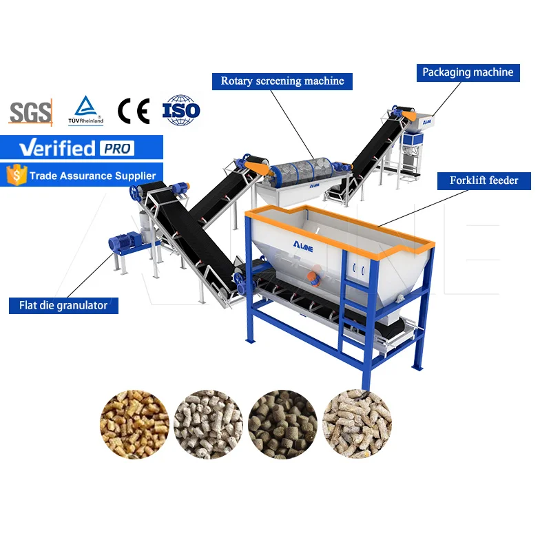 LANE 150-300KG/H Animal Feed  Machine Animal Feed Pellet Machine Line