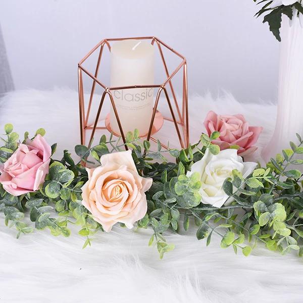 Faux Eucalyptus Garland Plant Artificial Vines Hanging Eucalyptus Leaves Greenery Garland for Wedding Backdrop Arch Wall Decor