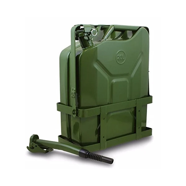 5 Gallon 20 liter 20l Gas Diesel Fuel tank steel metal jerry can holder