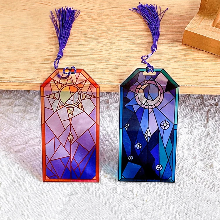Promotional Bookmarks Book Glitter Sublimation Plastic Clear Acrylic Book Mark Blank Cute Anime Acrylic Bookmarks Custom Logo