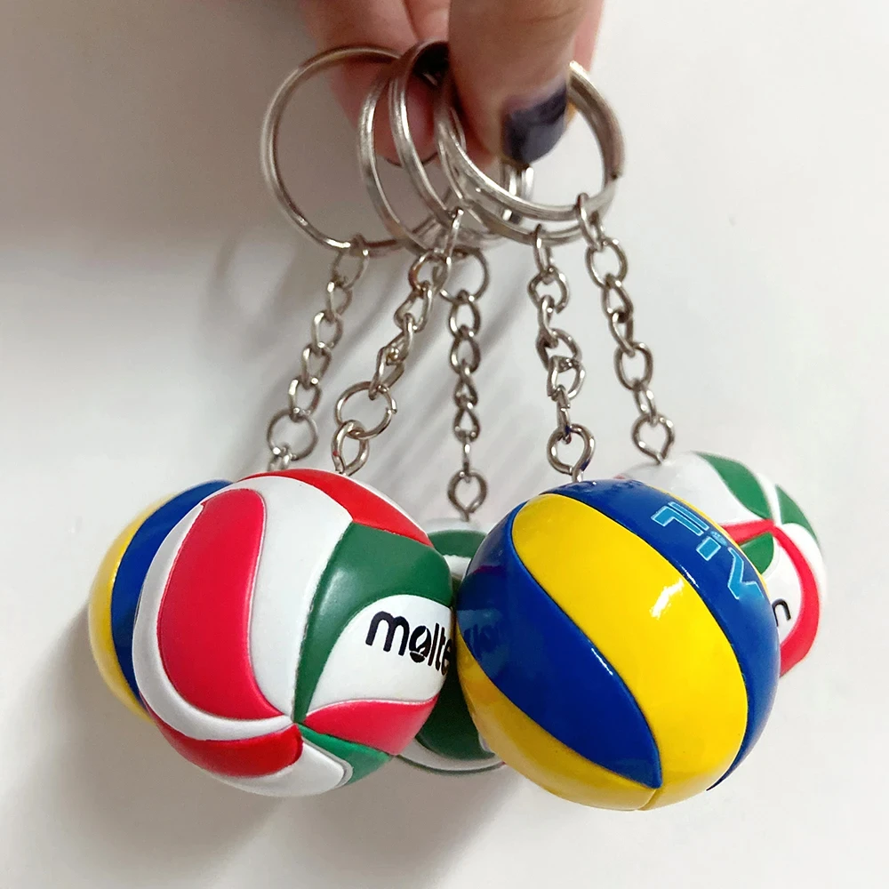 Personalized Anime PVC Keychain Sport Volleyball Keychain Volleyball Ball Key Ring For Players Men Women