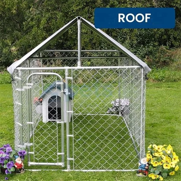 Dog Pen - 6m x 3m Fence Panels/Portable Dog Fence Dog kennel /dog playpen for outside with roof