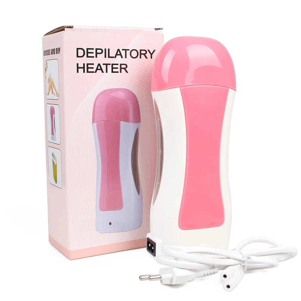 Pink Wax Heater Hair Removal Portable Wax Warmer Machine Kit 10 Minutes Wax Heater Roll On