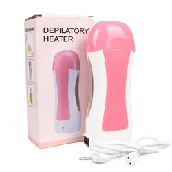 Pink Wax Heater Hair Removal Portable Wax Warmer Machine Kit 10 Minutes Wax Heater Roll On