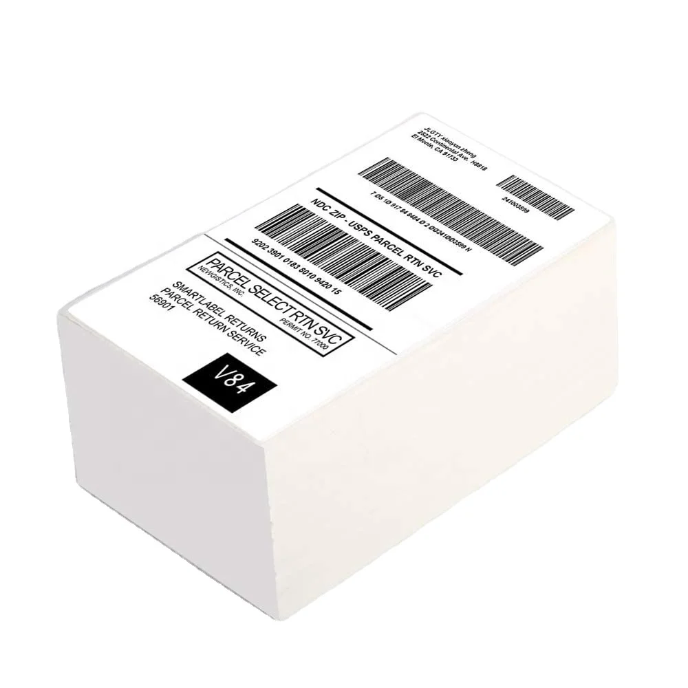 High quality  fanfold label sticker 100x150 Top thermal shipping label for packing labels with waterproof oil proof anti-scratch