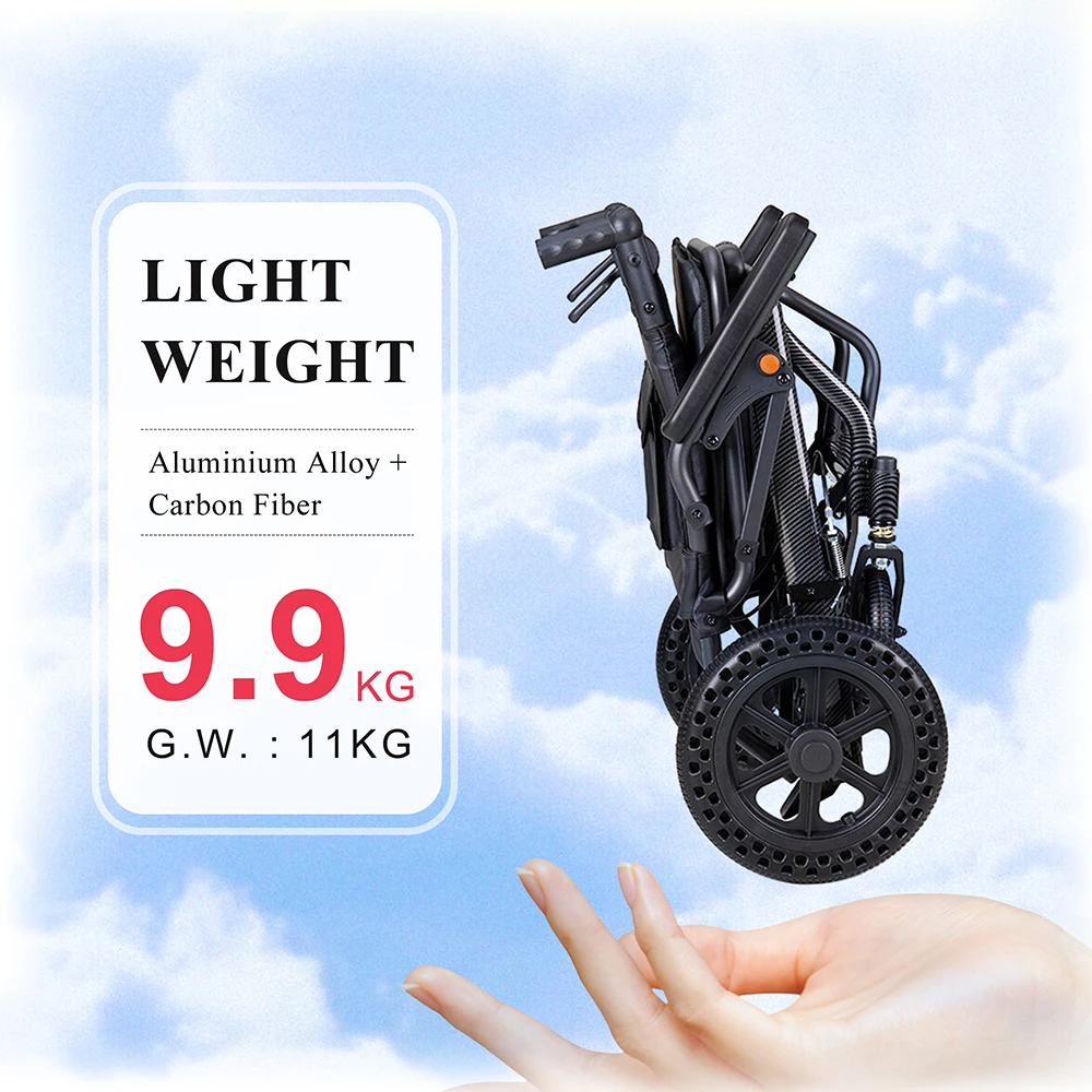 2024 Cheap Price Foldable Lightweight Portable for Disabled Travel Ultra Light Manual Compact design Assisted Wheelchair