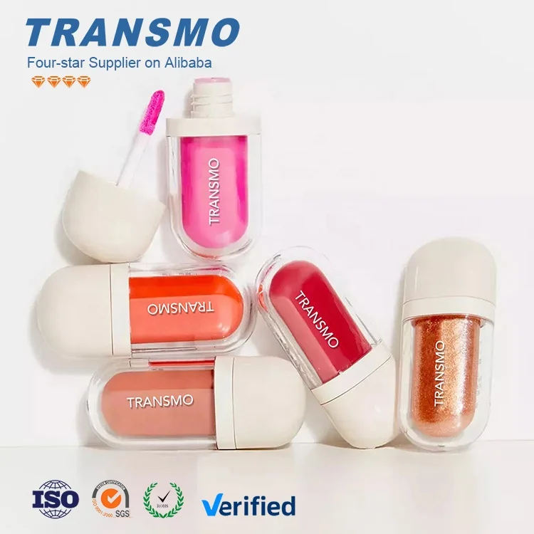 Liquid lipstick container lipstick case lipgloss container 12ml empty purple lip gloss wand tubes with brush