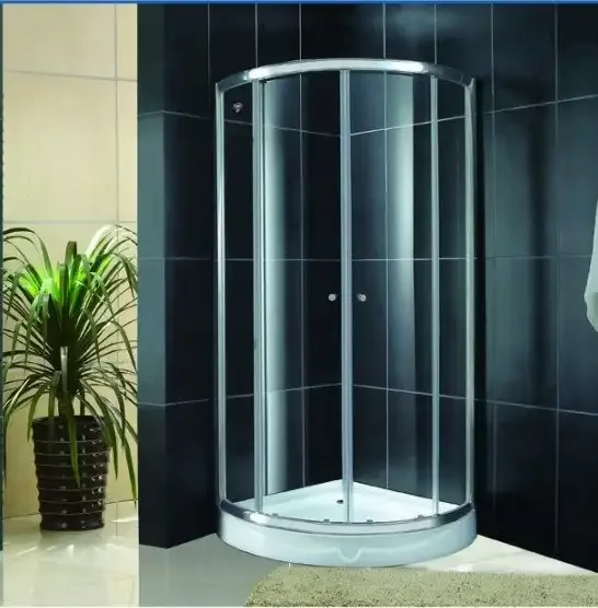 Good Quality Walk In Arc Shaped With Tray Shower Stall
