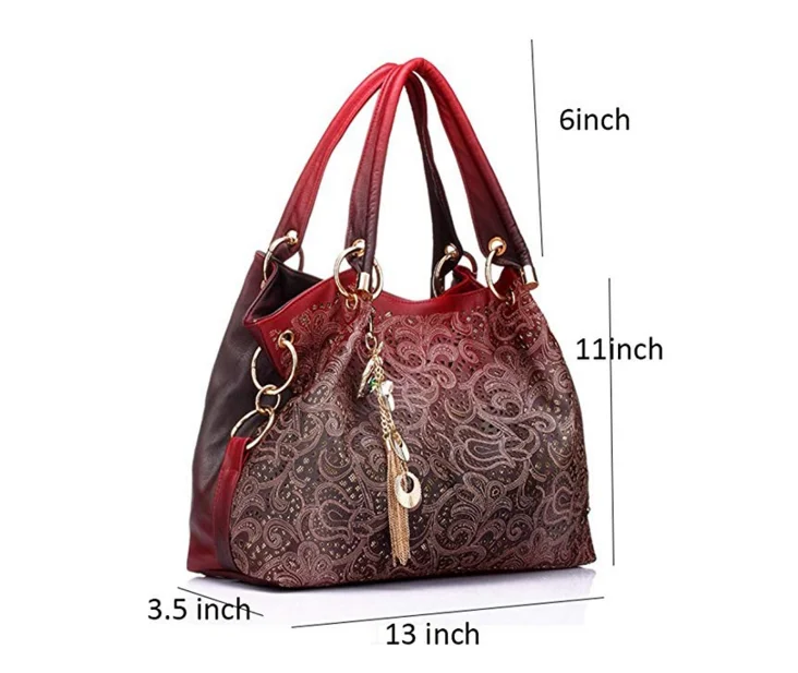 Wholesale Factory Womens Shoulder Bag Casual Signature Printing Pu Leather lady shoulder bags