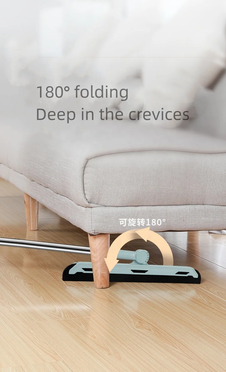 Magnetic Snap Broom Dustpan Set Combination Household Hair Sweeper Plastic Stainless Steel Indoor Clean Plastic Small Dust Pan