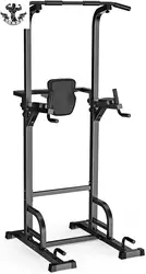 Power Tower Dip Station Pull Up Bar For Home Gym Strength Training Workout Equipment 400lbs