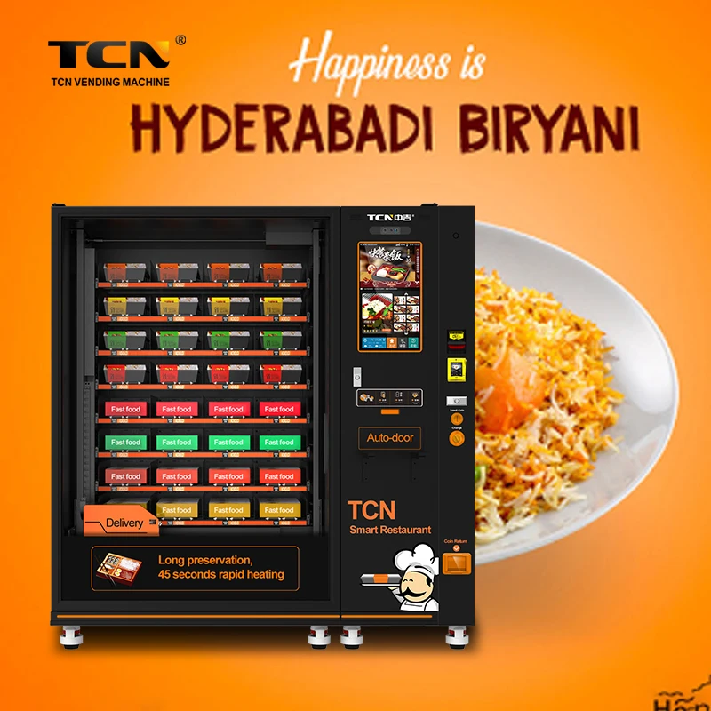 TCN Uk Automatic Lunch Box Meal Dineer Vending Machine  Hot Food Vending Food Vending Machine