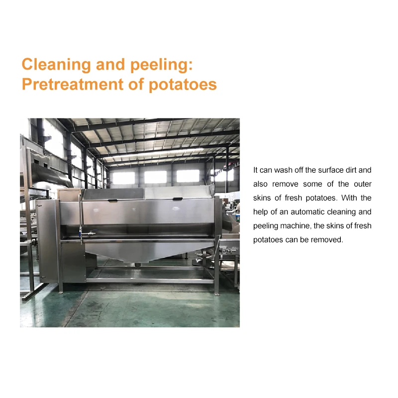 Commercial Fully Automatic French Fries Production Line Industrial Fried Potato Chips Making Machine New Flour Corn Fruit
