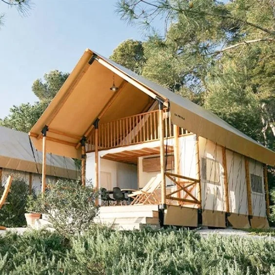 Custom 2024 New Design Luxury Resort Hotel Tent Outdoor Waterproof Canvas Glamping Safari Tent