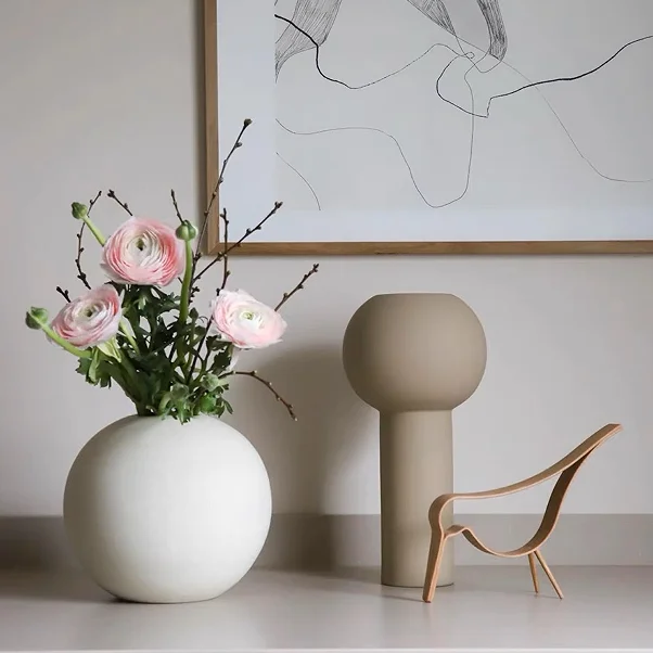 Nordic style home ornament craft decoration vases home wedding tabletop decor terracotta ceramic flower vases