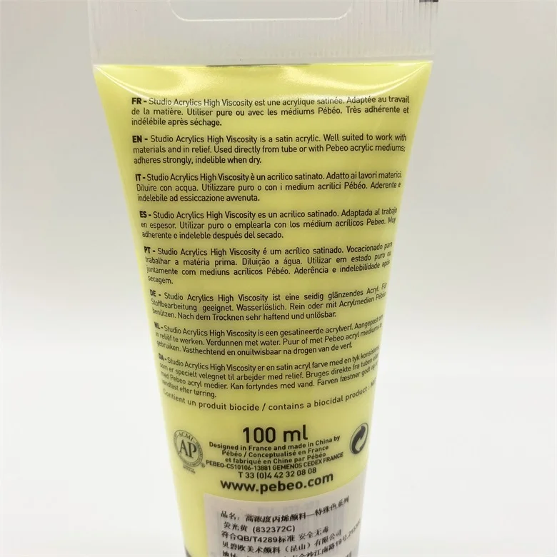 Top Selling 10 Special Colors 100ml Acrylic Paints Bright Acrylic Pigment