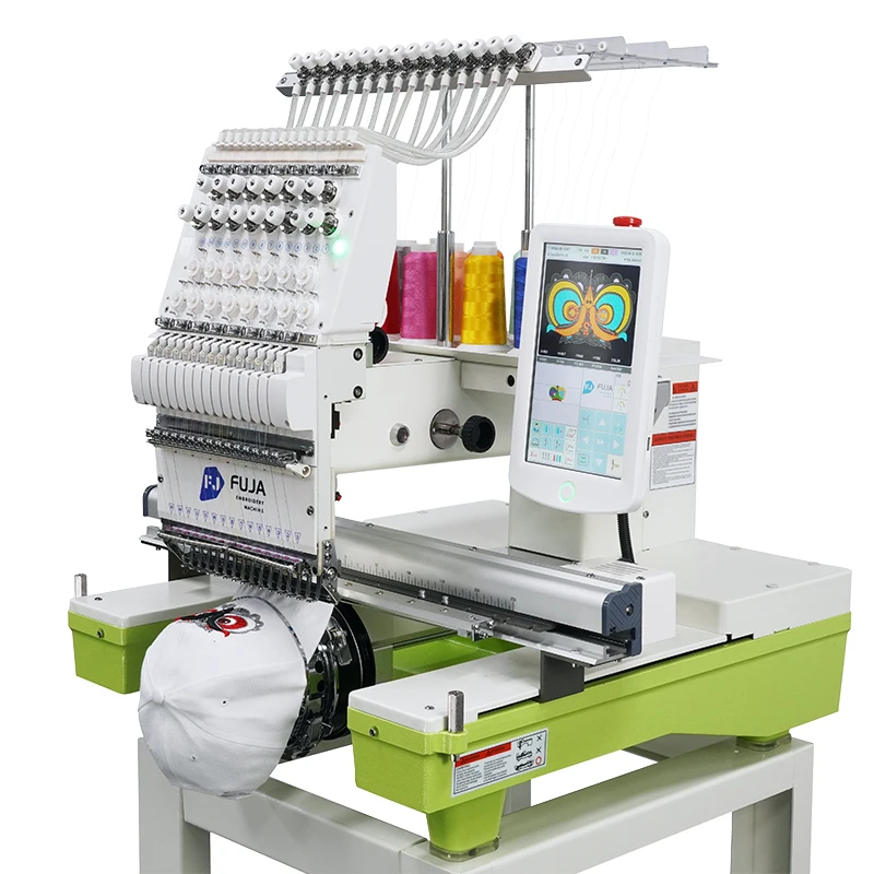 Single Head High Accuracy Barudan 3D Hat Embroidery Sewing Machine Computerized