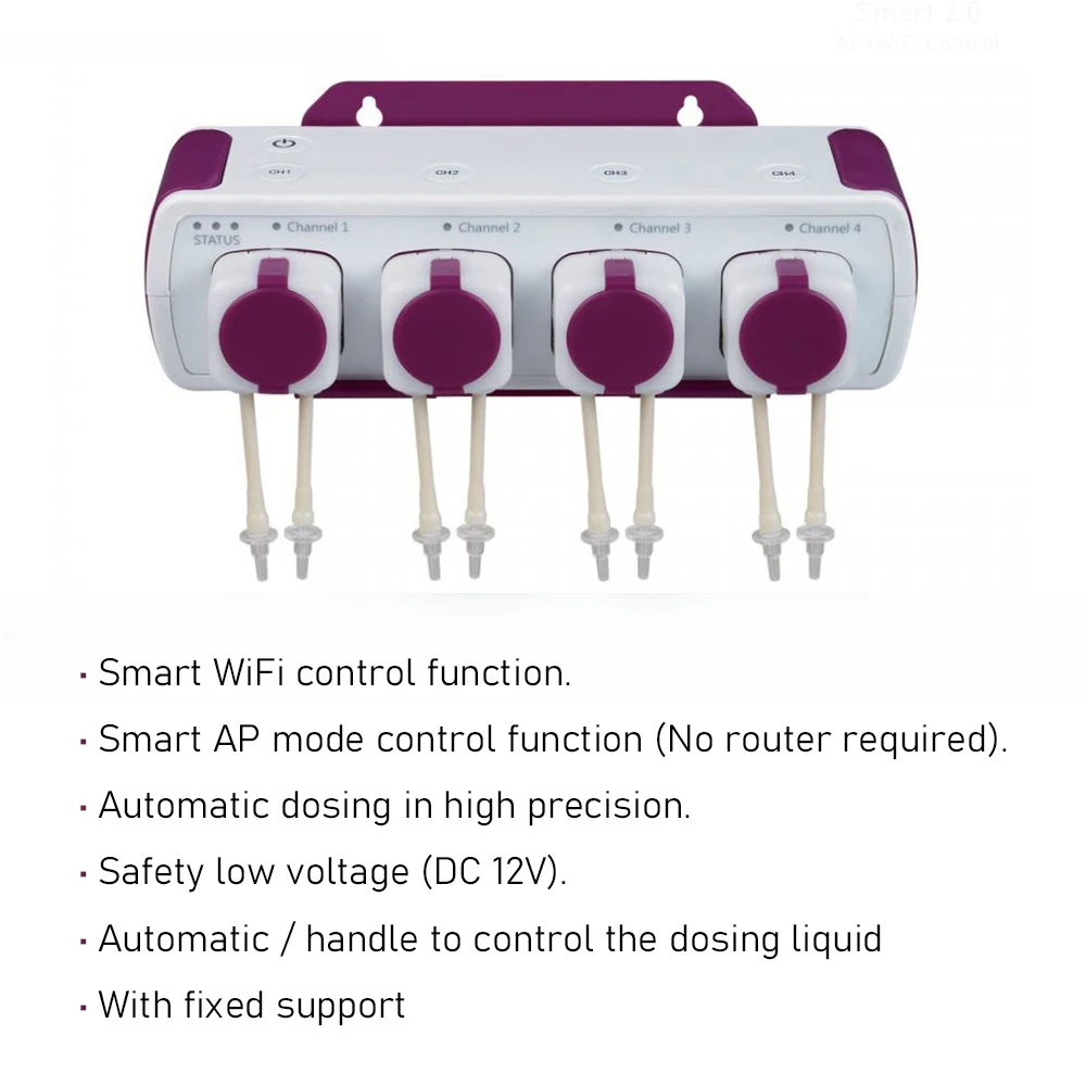 Jebao Jecod MD-4.4 постоянного тока 12 В Wi-Fi умный автоматический насос для морской аквариума с фиксированной поддержкой коралловым рифом
