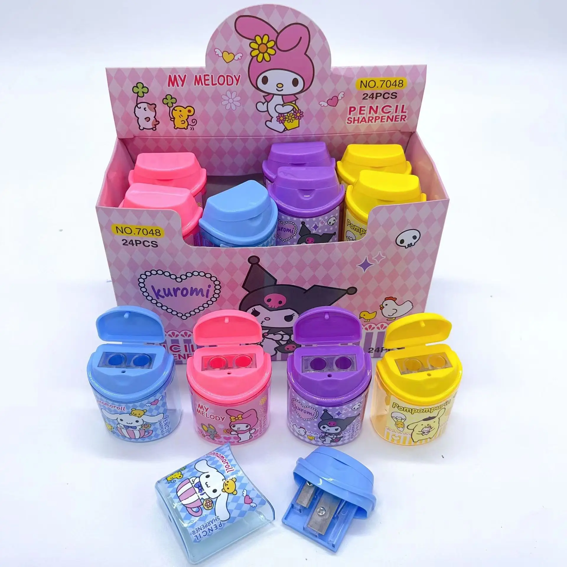 Anime cartoon style pencil sharpener cute kuromi cartoon cute pencil sharpener