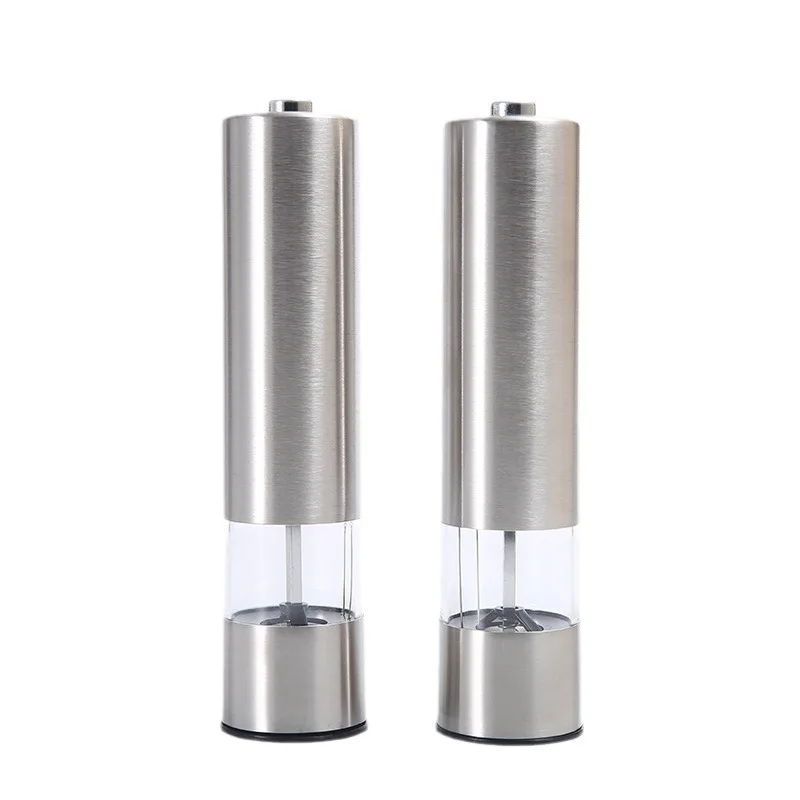 Hot Selling Rechargeable Electric Stainless Steel Gravity Mill Salt and Pepper Grinder with Spice Jar