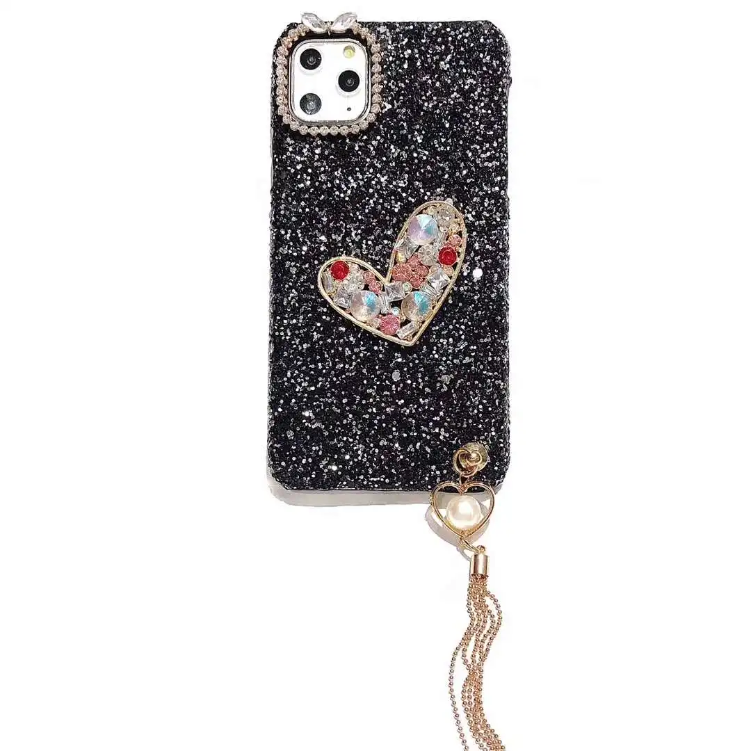 
Luxury Bling Glitter Diamond Hard Gel Rubber Beauty Shiny Sparkling Cute Protective Cover Case For Iphone 11 Pro Max Case 