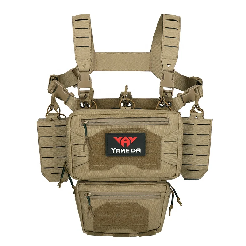Yakeda Custom Modular Load Bearing Patrol Belt With Harness and Pouches Chest rig Tactical Vest Tactical Equipment Chest Rig Bag