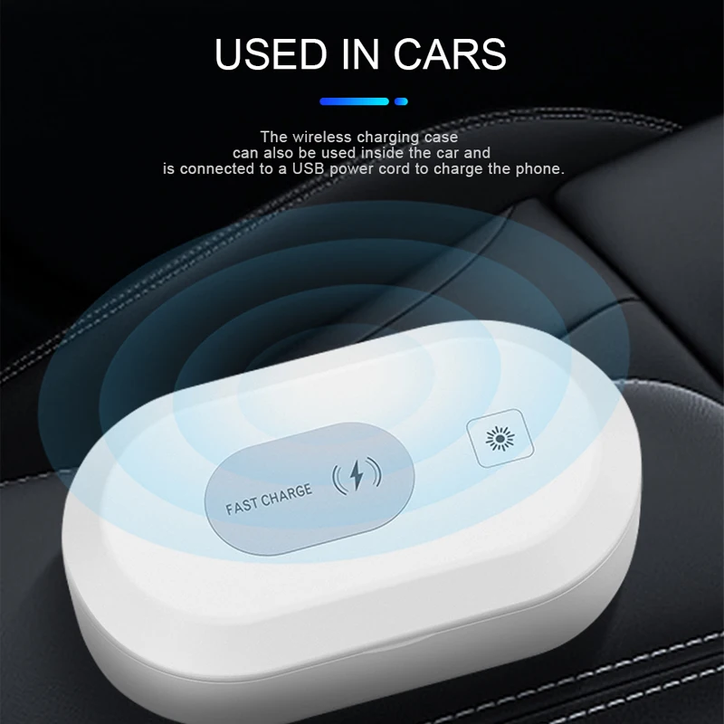 
15W Wireless Fast Charger Car Phone Holder UVC Ultraviolet Disinfection Lamps Ozone Filling Mobile Phone Disinfection Box 