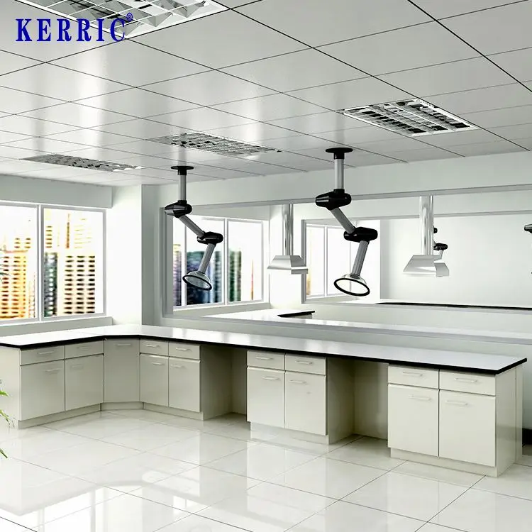 Customized design school laboratory furniture steel work bench lab table